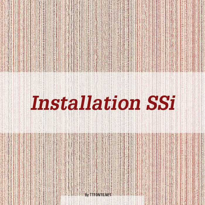 Installation SSi example